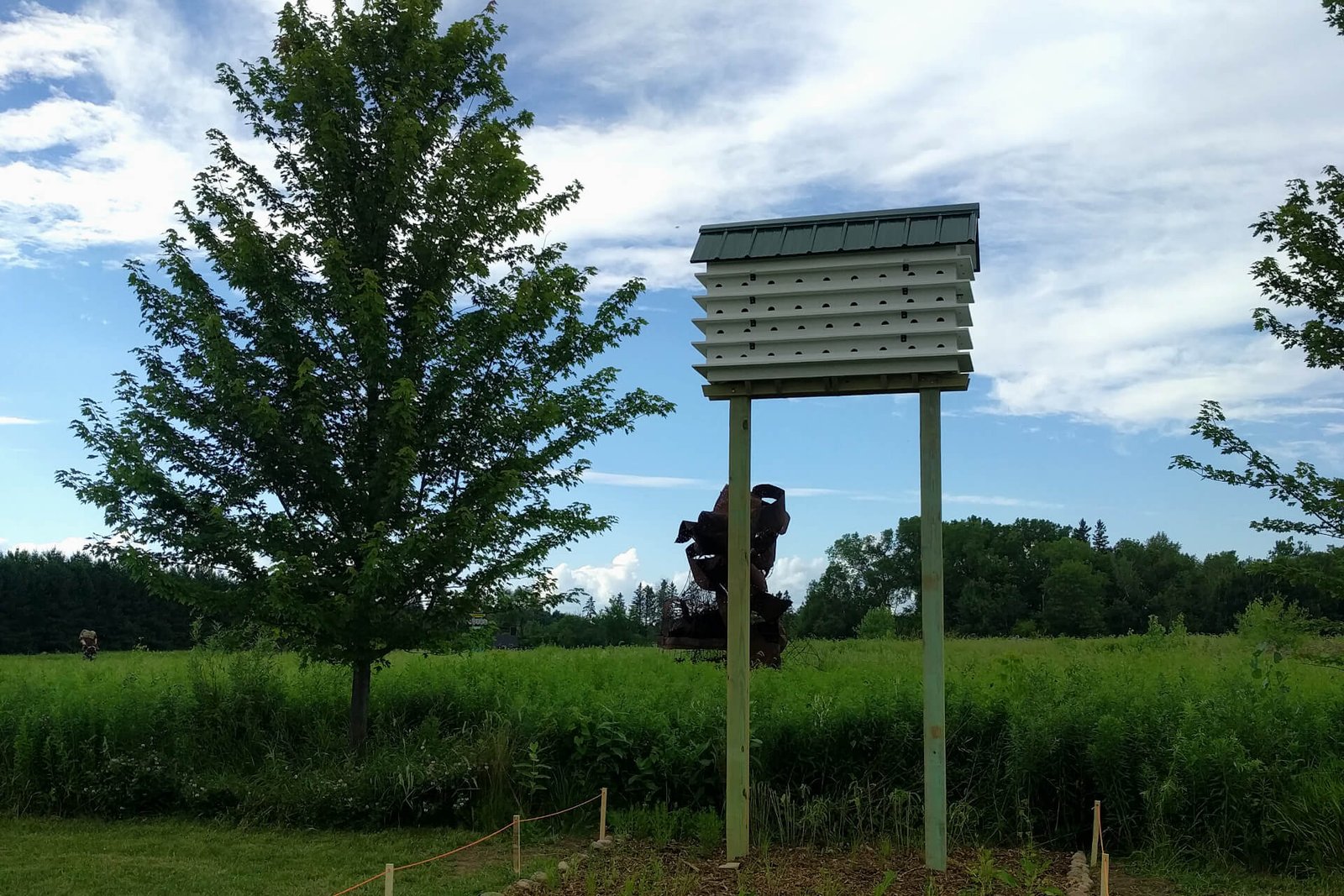 A 72 room purple martin house