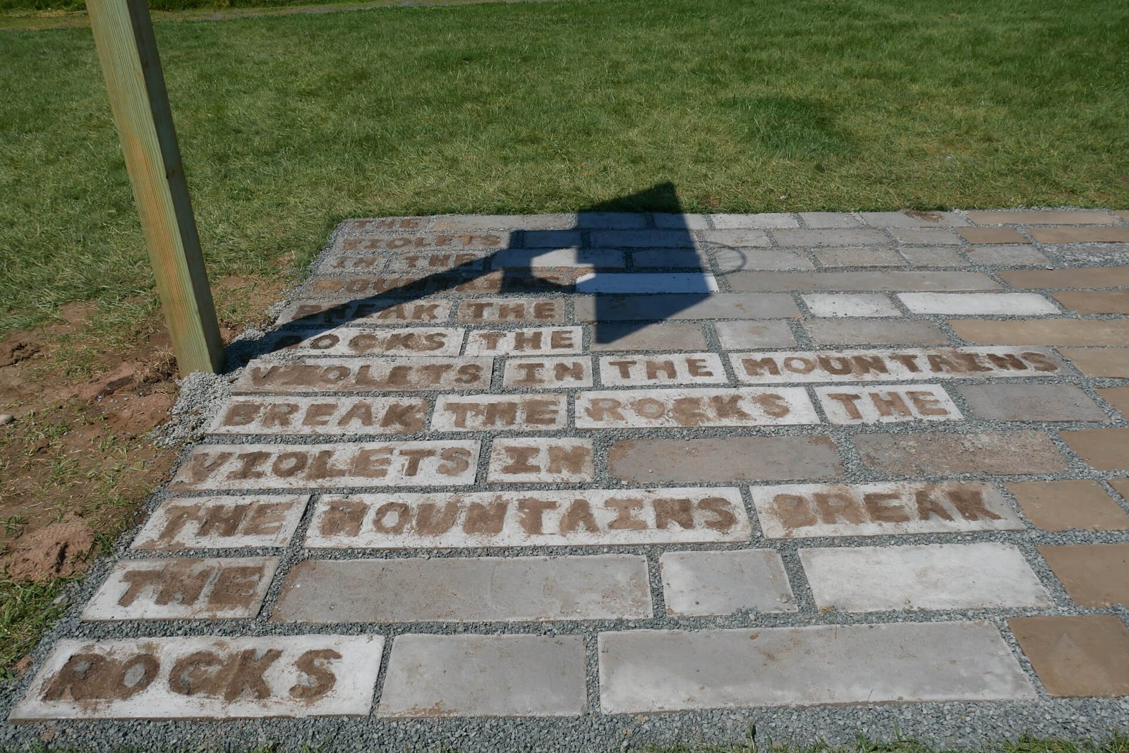 A closer view of the experimental concrete pavers